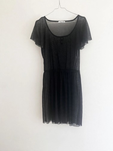 Robe noa noire transparente - b,