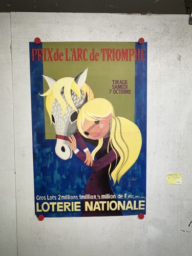 Rare affiche ancienne - , loterie