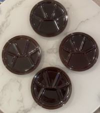 Lot de 4 assiettes à fondue