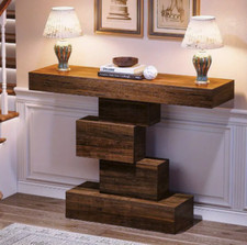 Console totem en bois massif