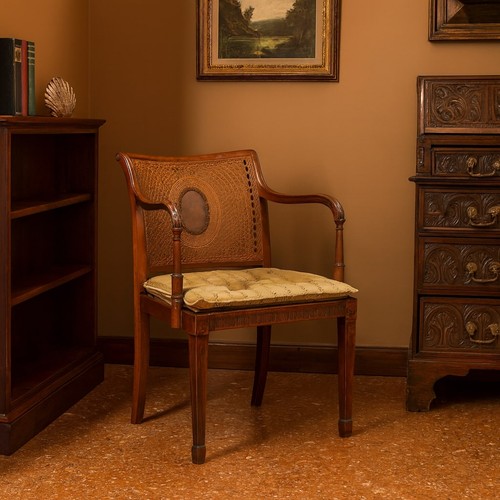 Fauteuil ancien hêtre teinté - fauteuil,