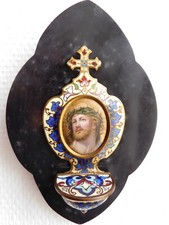 antique cloisonné enamel cloisonné, on marble plate dated July 2, 1902