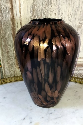 Murano vase avventurina - murano,