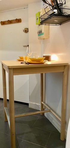 Table haute bar bois bouleau - bois,
