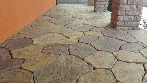 Moules béton pavés - , coulée