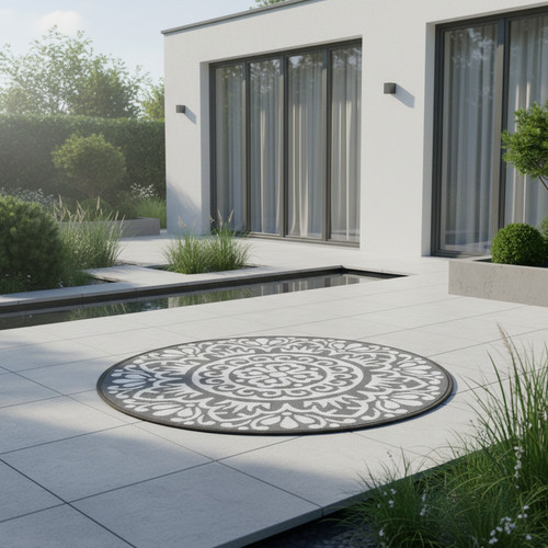 Tapis rondo gris - rond, cm