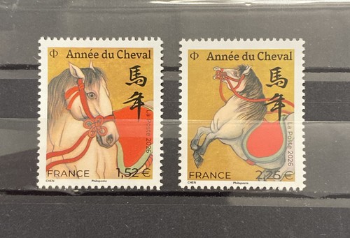 France timbre année cheval - france, du