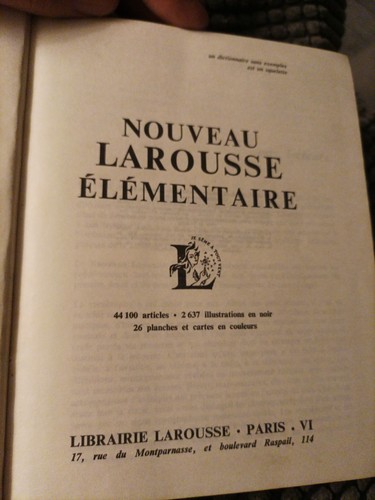 Dictionnaire ancien larousse - dictionnaire,