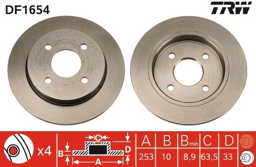Disque frein axial arrière - frein,