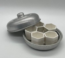 YAOURTIERE YALACTA ALU + 5 POTS CERAMIQUE ET POT EN VERRE