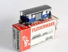 FLEISCHMANN HO 5054 PLATFORM WAGON WITH SLIDING DOOR ELB 171 VAN FITTED