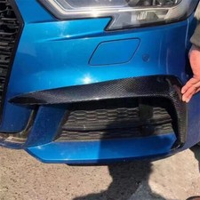 2X Real Carbon Fiber Air Vent Fog Light Eyelid Cover Trim For Audi A4 S4 2017-19