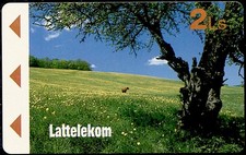 LETTONIE- carte téléphone