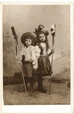 France, Portrait of Raul and Suzanne Leloup Vintage Albumen Print Album Print