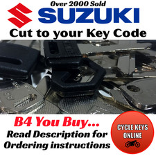 Suzuki Motorcycle Keys Cut to