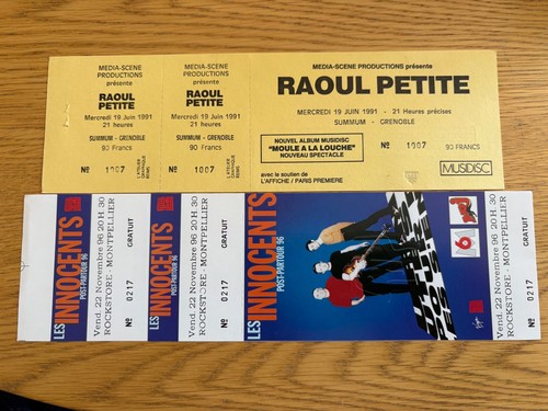 Lot billets de concert - billets,
