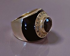 Ancienne bague argent onyx