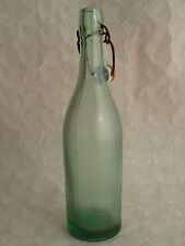 Antique White/Green Granite Glass Lemonade or Orange Bottle