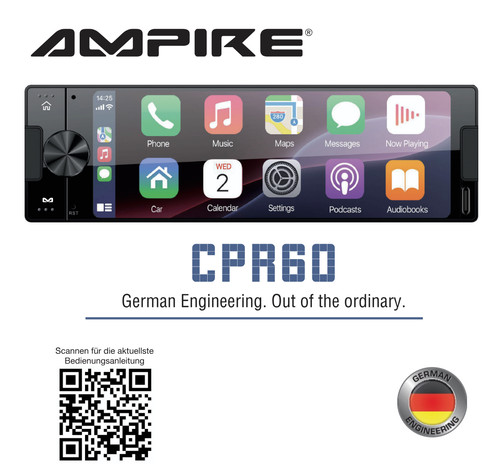 Ampire cpr60 smartphone din - smartphone, 1-din