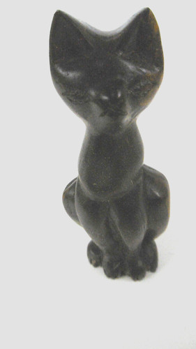 Statuette chat bois - statuette, en