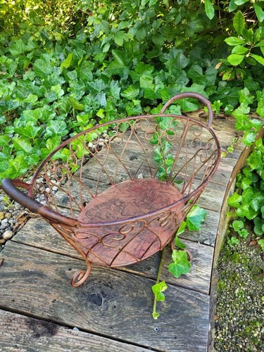 Panier métal ovale marron - métal,