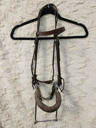 Leather hackamore bitless - hackamore,
