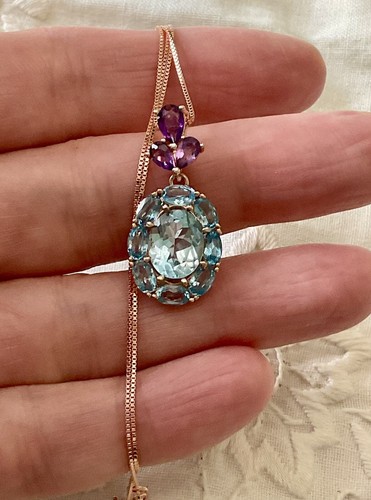 Topaze bleu améthyste or - amÉthyste,