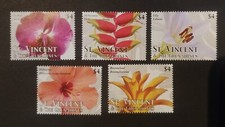 St. Vincent 2021 Tropical Flowers MNH Heliconia Orchid Lily Hibiscus Bromeliad