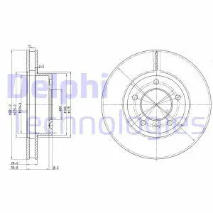 Disque frein ventilé - 2x,