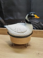 Antique Vintage GEO Ceramic Duck Shape Terrine Dish