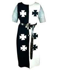 Tunique Médiévale 7 Templiers Déguisement Adulte Cosplay Costume Homme...