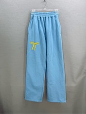 Mitch Flippo MFG Blue Embroidered Bow Wide Leg Sweatpants Size S