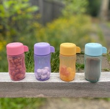 Tupperware To Go Eco 90ml (4) Pink Blue Yellow Purple Vitamin Shot EcoEasy