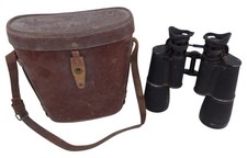 Krauss 16x50 BBT Regulatory Binoculars with French Leather Case WW2 France