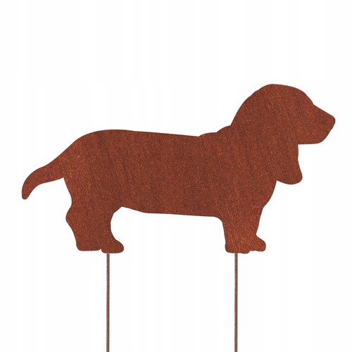 Basset hound figurine corten - basset,
