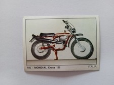 MOTORCYCLE FIGURE 2000 PANINI 1972 MONDIAL CROSS 125 n 146 WITH VELINA