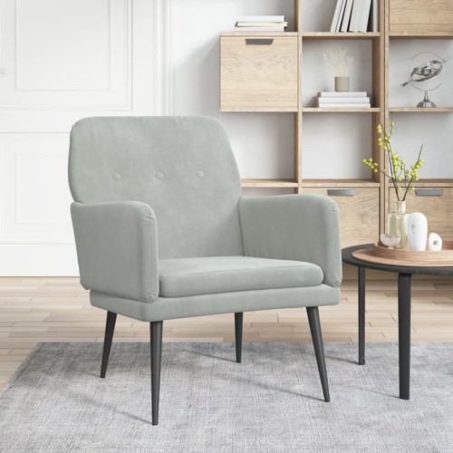 Fauteuil gris clair 62x79x79 - fauteuil,