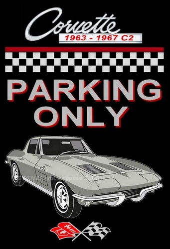Plaque parking only - ", corvette