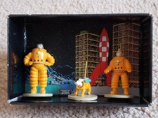 The Adventures of Tintin Moon Trip 3-piece Set Antique Collections Used