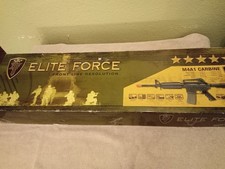 Elite Force M4a1 Airsoft AEG Rifle Black Carbon Fiber 6mm BB Excllent Condition