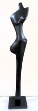 James Myford Aluminum Sculpture "Single Elongated Form" Dark Blue Signed 1999