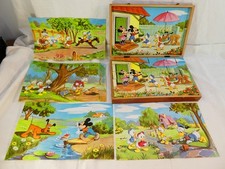 WALT DISNEY 40 CUBES CUBE PUZZLE Vintage Wooden Box GARNIER CORNIL No. 2