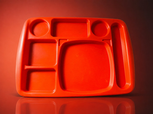 Plateau repas vintage orange - 6,