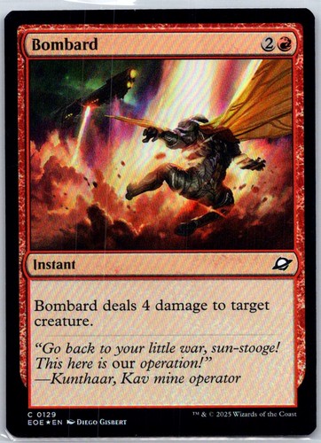 Bombard 129 foil edge of - edge,
