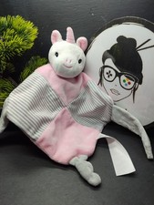 Doudou plat Licorne grelot