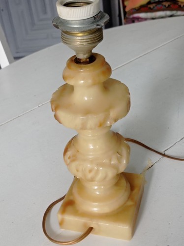 Lampe ancienne albâtre - ancienne,