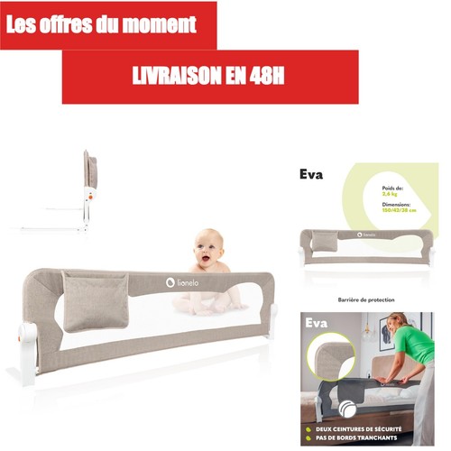 Lionelo eva barrière lit - eva, de