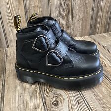 Doc Dr Martens DEVON HEART Leather Platform Buckle Boots Womens Size 6 US NEW