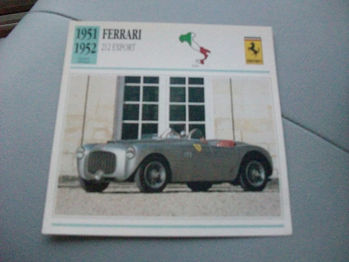 Carte fiche auto ferrari - carte,