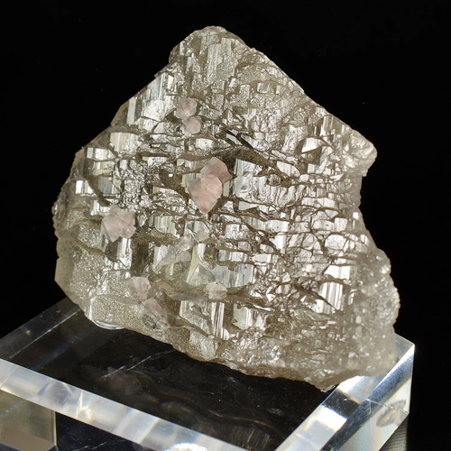 Fluorite rose sur - quartz,